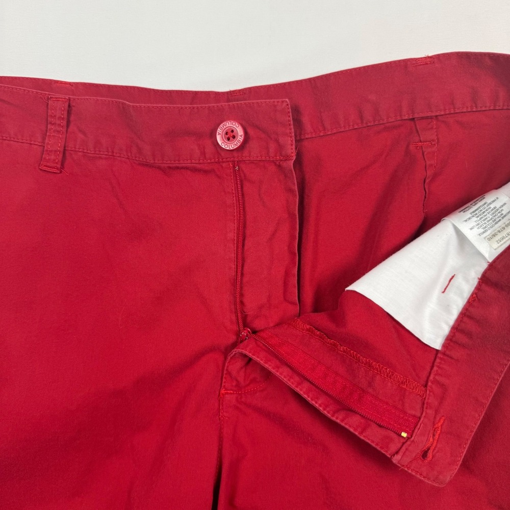 Columbia Mens Red Cotton Cargo Shorts Size 38w 10L XM4599-678